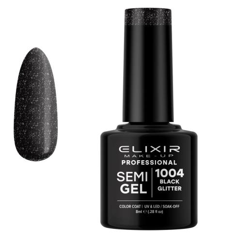 BLACK GLITTER N°1004 SEMI-GEL 8ML