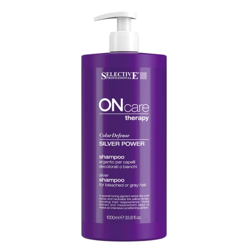 SHAMPOOING ON CARE SILVER POWER ANTI REFLETS JAUNES 1L SELECTIVE